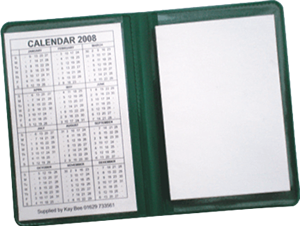 PVC note book with calendar